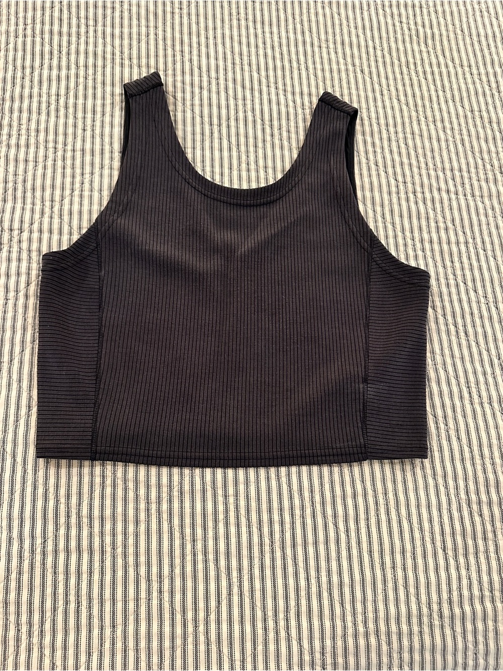 Lululemon Ribbed Softsreme Crop Tank Top - Black